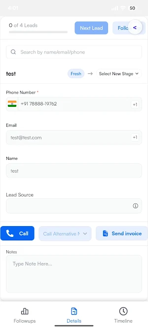 UnaCRM: Calling CRM for Sales Screenshot 1