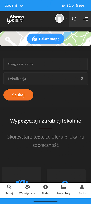 Share Locally: tu wypożyczysz Screenshot 0