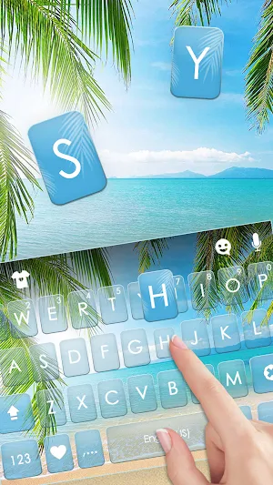 Beach Summer Keyboard Background Screenshot 1