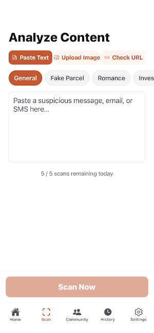 ScamGuard: AI Scam Detector Screenshot 1