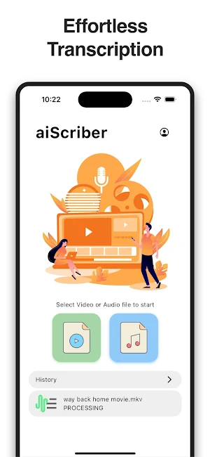 aiScriber: AI Speech To Text Screenshot 0
