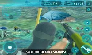 Shark Attack Spear Fishing 3D Screenshot 0