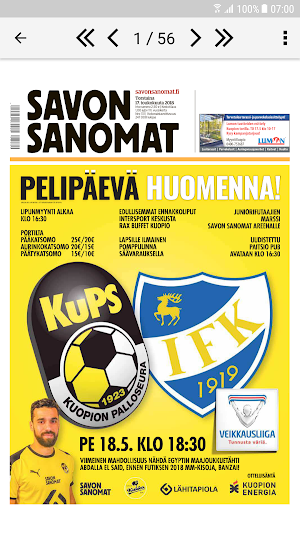 Savon Sanomat Screenshot 1