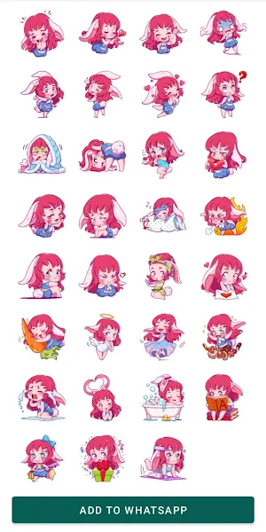Emoji Cute girls Stickers Screenshot 2