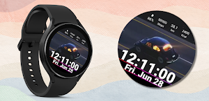 Retro Car Animated Watch Face Screenshot 0