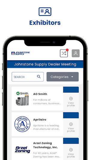 Johnstone's mobile event guide Screenshot 1