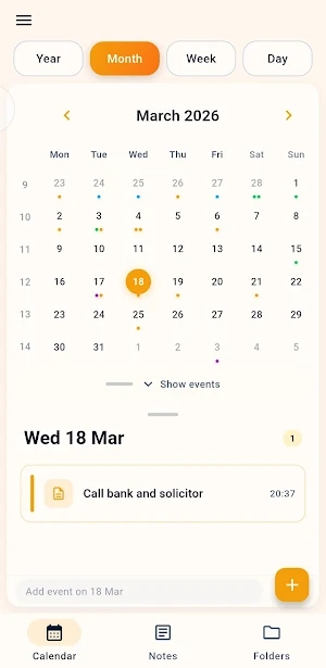 PenDate Notes Screenshot 2