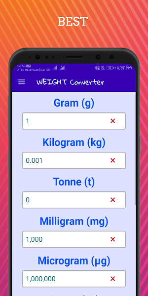 Weight Converter - kg to pounds Screenshot 0