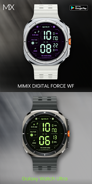 MIMIX Digital Force Watchface Screenshot 1