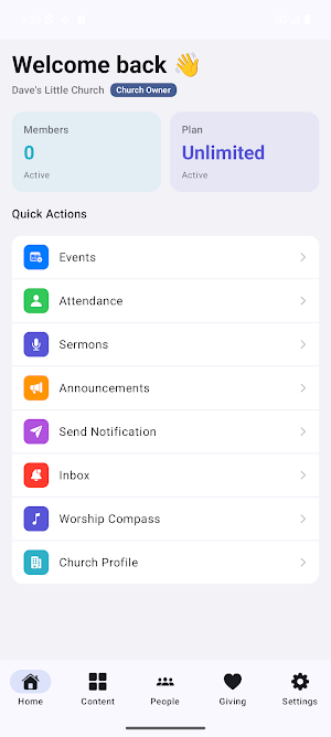 Church Compass Admin Screenshot 1