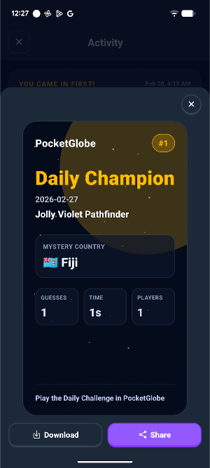 PocketGlobe: Geography Game Screenshot 1