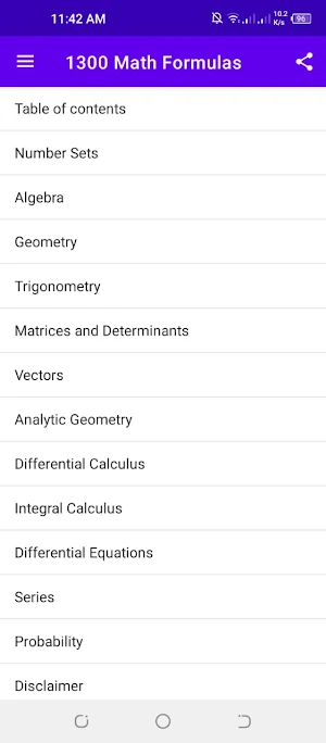 Math Formulas offline Screenshot 1