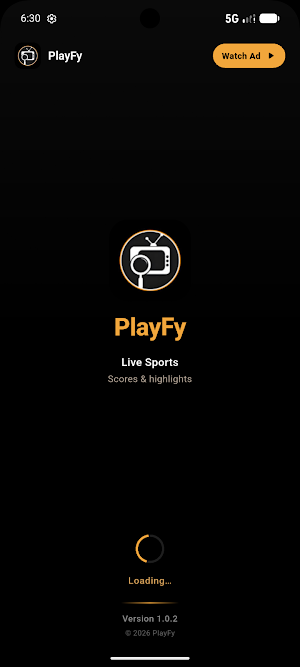PlayFy:Sports TV Screenshot 1