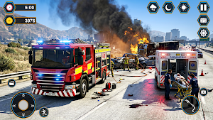 US Fire Truck Rescue Sim Game Screenshot 2