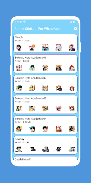Anime stickers for WhatsApp Screenshot 3
