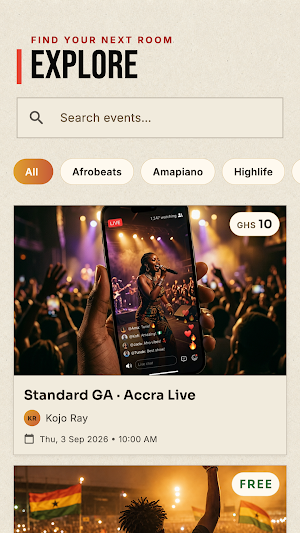 Front Row: Live Events Screenshot 1