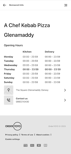 A Chef Kebab Pizza Glenamaddy Screenshot 3
