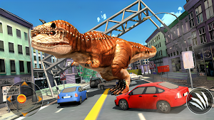 Angry Dino Rampage City Attack Screenshot 3