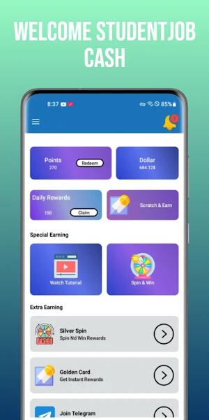 StudentJob Cash - Earn Money Screenshot 0