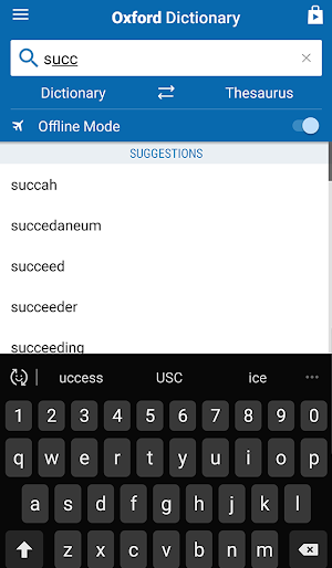 Oxford Dictionary of English & Thesaurus Screenshot 1