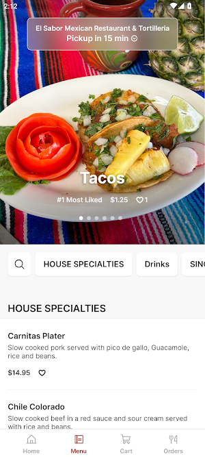 El Sabor Mexican Screenshot 1