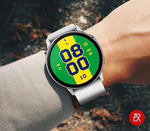 Green Yellow Kit Watch Face Screenshot 2
