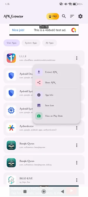 APK Extractor & Installer Screenshot 1