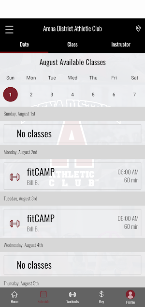 Arena District Athletic Club Screenshot 2