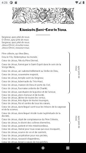 Les Litanies catholiques Screenshot 2