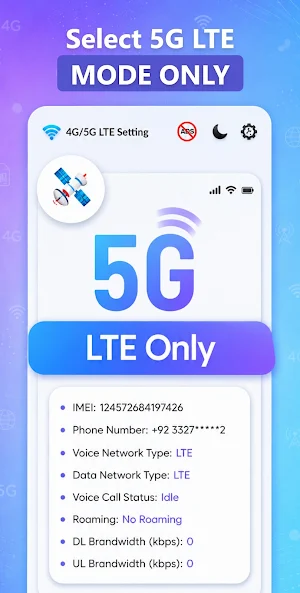 5G Only Mode: LTE Switch Screenshot 1