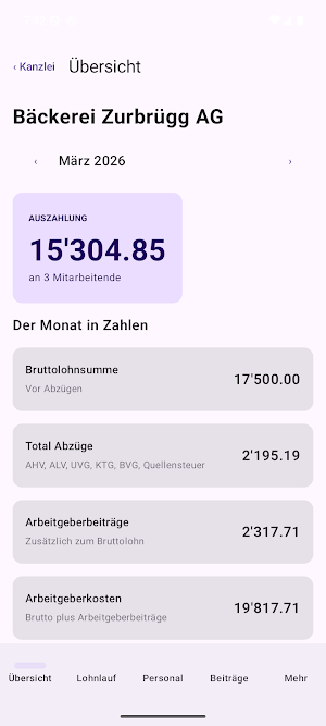 LohnStudio Treuhand Screenshot 2