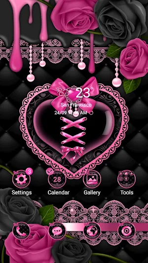 Goth Black Pink - Wallpaper Screenshot 0