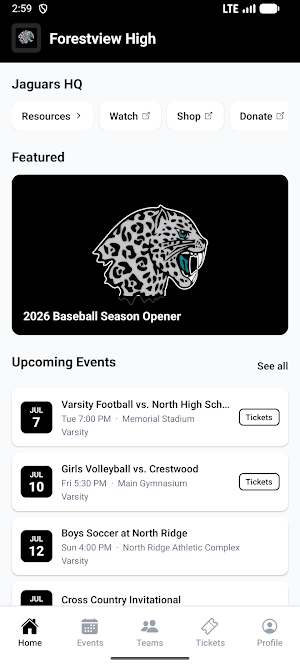 Forestview High Athletics Screenshot 0