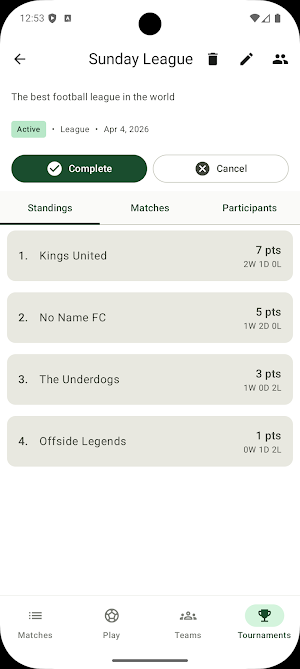matchbook: Football Tracker Screenshot 3