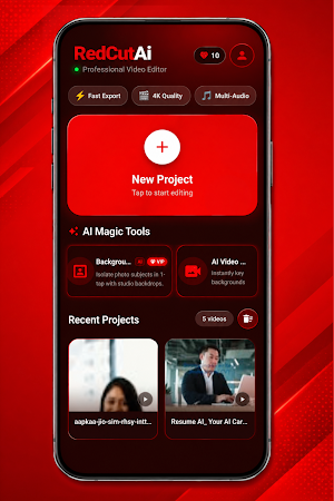 RedCut: AI Video Editor Screenshot 0