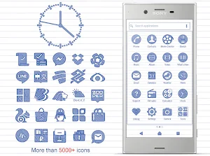 Sketch on sheet | Xperia™ Theme + icons Screenshot 0
