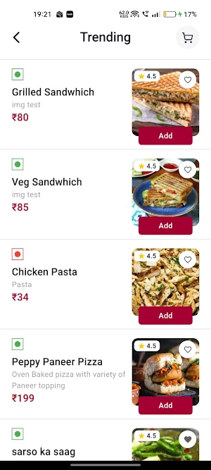TheFooods Cafe App Screenshot 1