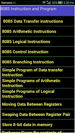 8085 Instructions and Programs Screenshot 0