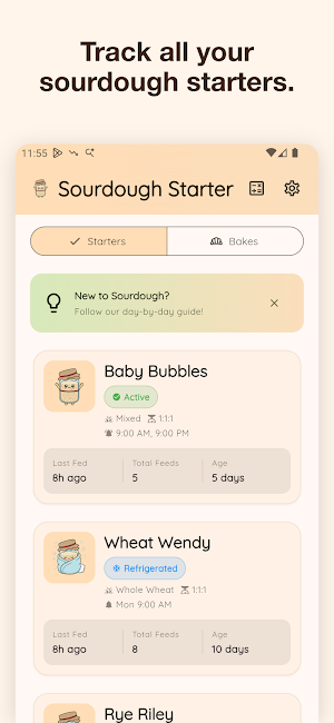 Sourdough Starter Tracker Screenshot 0