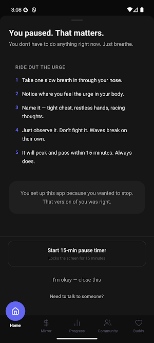 SecondThought: Break the Habit Screenshot 1