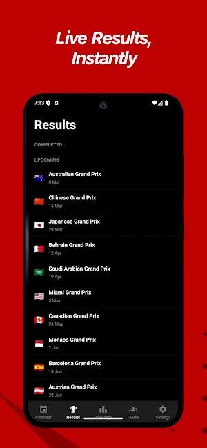 Formula GP Calendar 2026 Screenshot 3