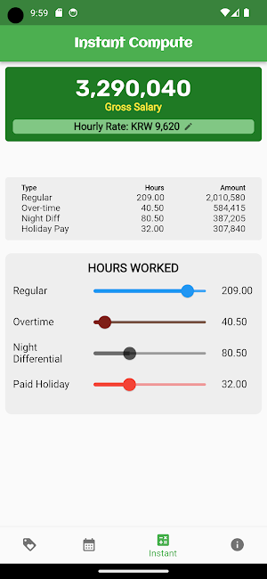 EPS Korea Salary Calculator Screenshot 3