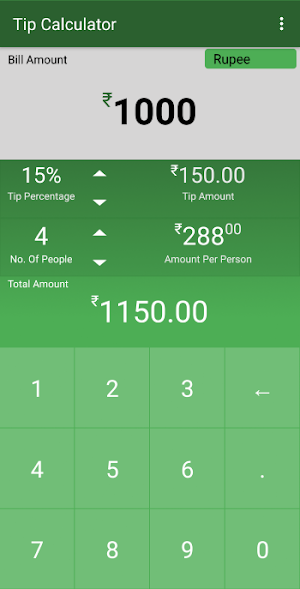 Easy Tip Calculator Screenshot 1
