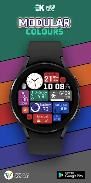 Modular Colours - Watch Face Screenshot 0