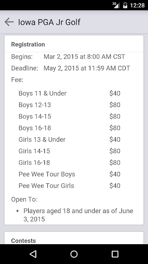 Iowa PGA Jr Golf Screenshot 1
