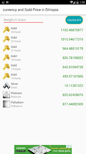 currency & Gold Price in Ethiopia Screenshot 2