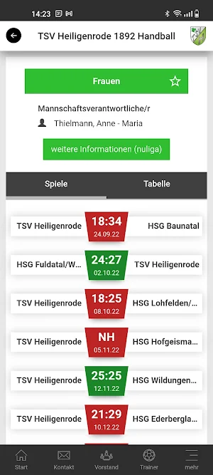 TSV 1892 Heiligenrode Handball Screenshot 2