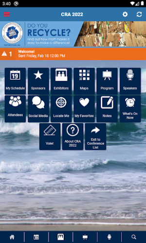 CRA Conferences Screenshot 1