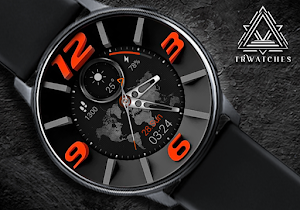 Orange 3D Watch Face Screenshot 2