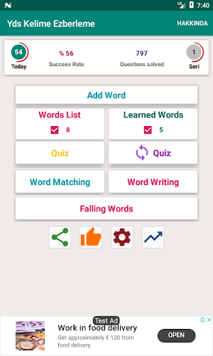 Yds Kelime Ezberleme (word memorize) Screenshot 0